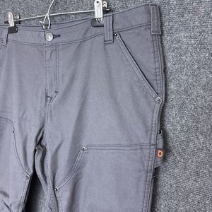 Dovetail Workwear Pants Womens Gray Britt Utility Canvas Double Knee Work 24/28